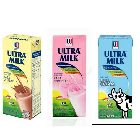 Ultra Milk Full Cream Coklat Strawberry 200 Ml Lazada Indonesia