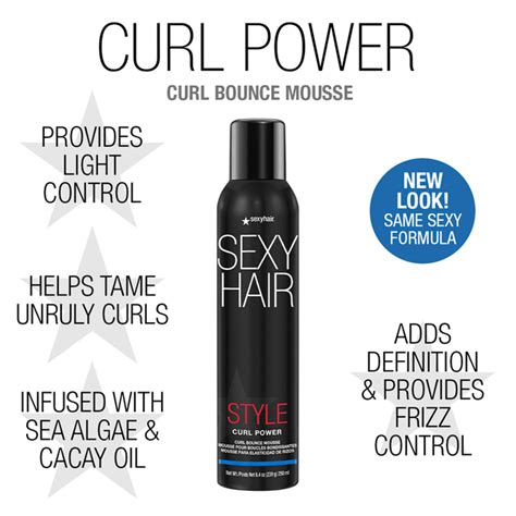 Style Sexy Hair Curl Power Curl Bounce Mousse Sexy Hair Concepts Cosmoprof