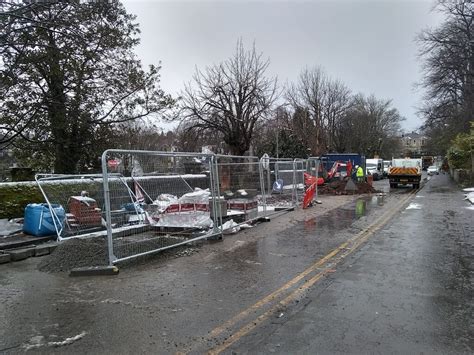 Roadworks Manse Road Richard Sutcliffe Geograph Britain And Ireland