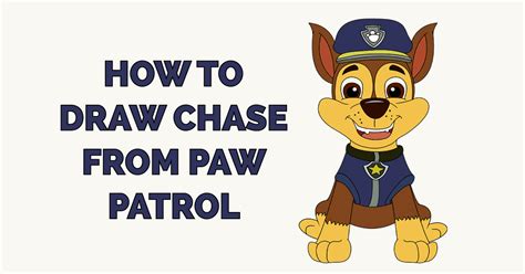 How to Draw Chase from Paw Patrol - Really Easy Drawing Tutorial