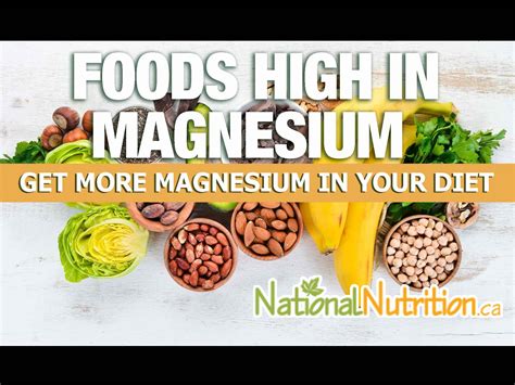 Foods High In Magnesium Boost Your Health Naturally National Nutrition Research National