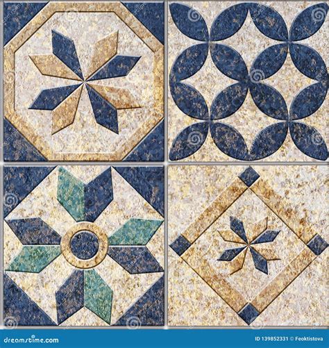 Digital Tiles Design Stock Image Image Of Ornamental 139852331