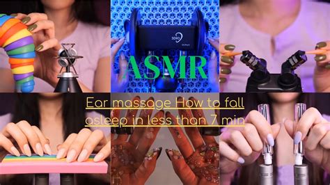 Asmr Ear Massage 🦻 How To Fall Asleep In Less Than 7 Min 💞💤💥 Youtube