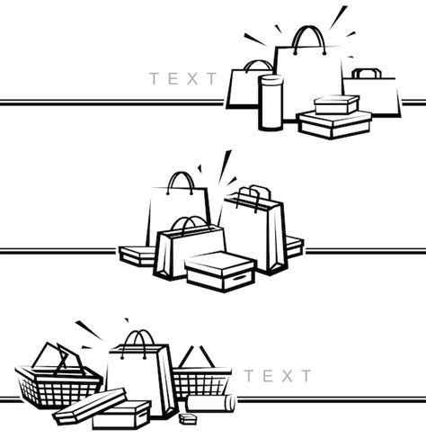 Premium Vector Shopping Bag Elements Set Isolated Shopping Bag Vector