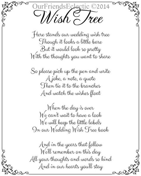 Wedding Money Tree Poem