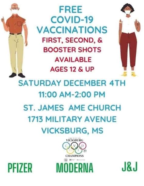 St. James AME Church to host vaccine event Dec. 4 - Vicksburg Daily News