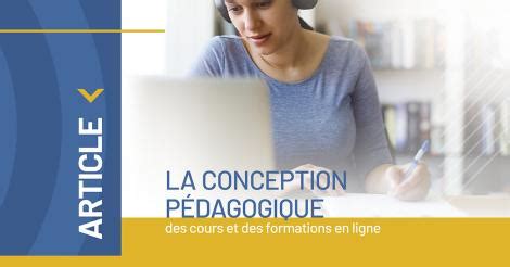 La conception pédagogique des cours et des formations en ligne