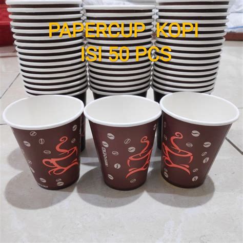 Papercup Paper Cup Uk Oz Isi Pcs Gelas Kertas Gelas Kopi