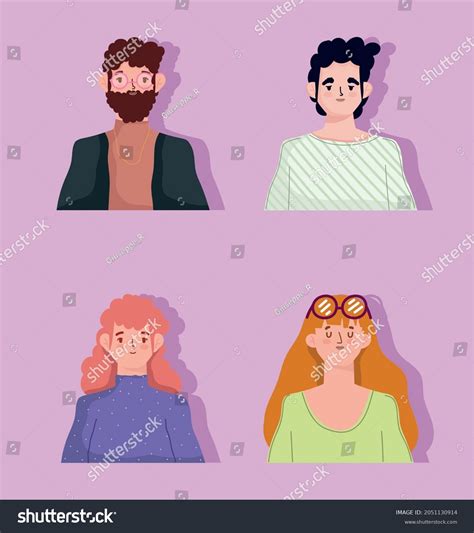 Group Men Women Icon Set Stock Vector Royalty Free 2051130914