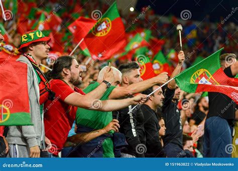 Porto Portuglal June 09 2019 Football Fans Of The National Team Of