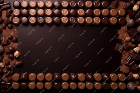 Premium Ai Image A Chocolate Bar With Chocolates In The Middle