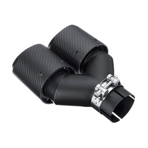 New 63MM Universal Real Carbon Fiber Matte Black Exhaust Muffler Tip