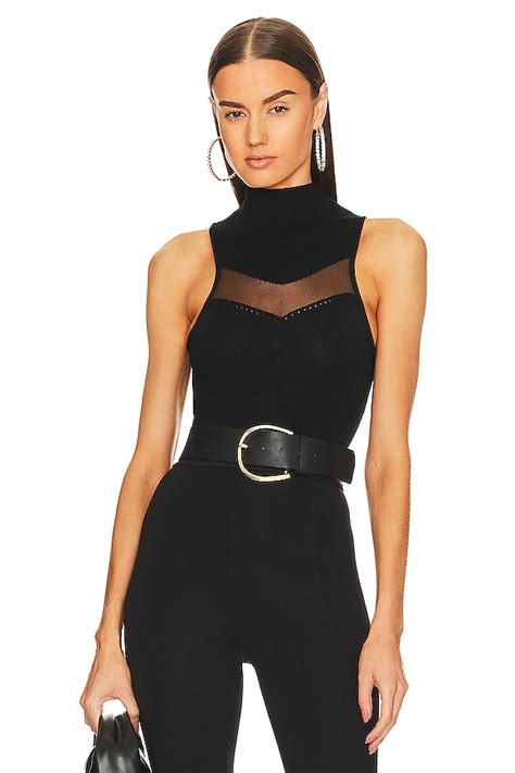 Michael Costello X Revolve Rowen Knit Bodysuit In Black Revolve