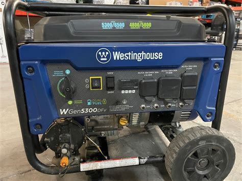 Westinghouse WGen5300DFv Dual Fuel Portable Generator with Volt Switch ...