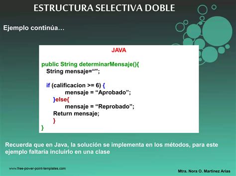 Estructura Selectiva Doble Con Java Ppt