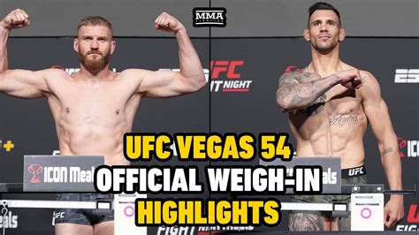 UFC Vegas 54 Official Weigh In Highlights Jan Blachowicz Vs