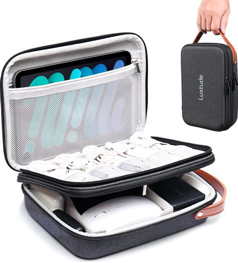 Luxtude Electronics Travel Organizer Hard Travel Cable Organizer Bag