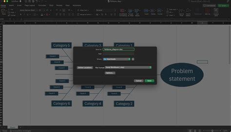 How to Create a Fishbone Diagram in Excel