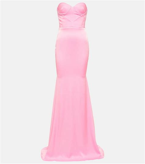 Alex Perry Barkley Strapless Satin Cr Pe Gown Alex Perry