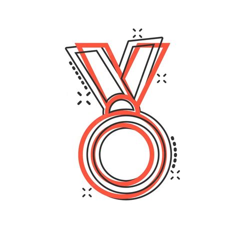 Premium Vector Medal Icon In Comic Style Prize Cartoon Sign Vector