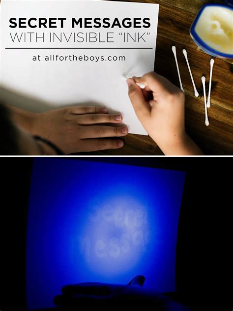 Secret Glowing Message With Invisible Ink — All For The Boys