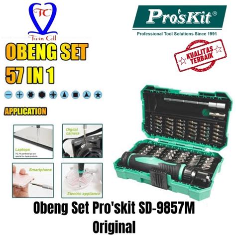 Jual OBENG SET PRO SKIT SD 9857M SCREWDRIVER 57 IN 1 PROSKIT ORIGINAL