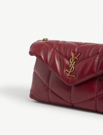 Saint Laurent Loulou Bolso De Cuero Acolchado Rouge Opium Tienda De