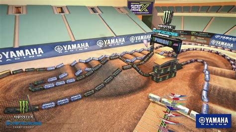 Yamaha Animated Track Map Anaheim 1 2025 News Monster Energy AMA