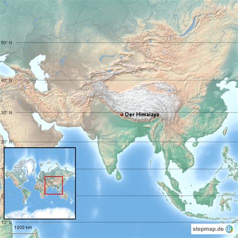 Stepmap Der Himalaya Landkarte Für Indien