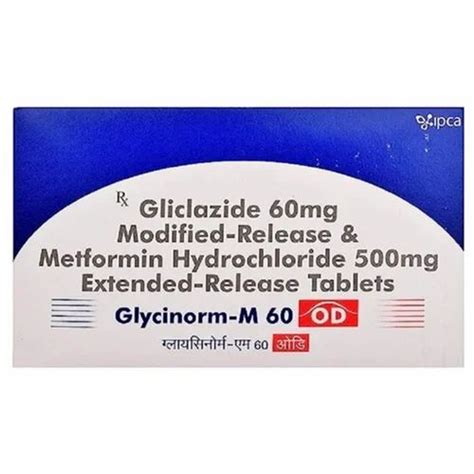 Gliclazide Modified Release And Metformin Hydrochloride Extended Release Tablets At Rs 120box