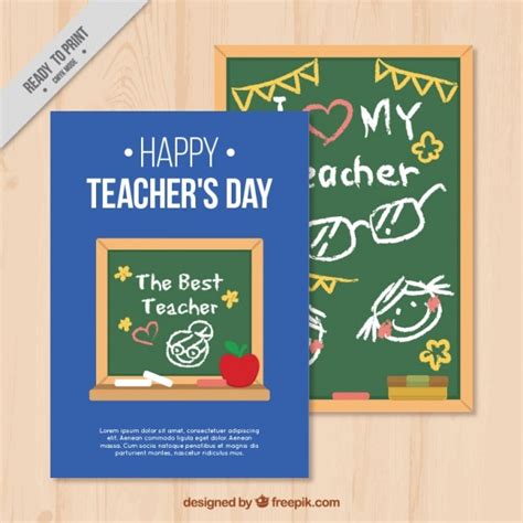 Happy teachers day card template Vector | Free Download