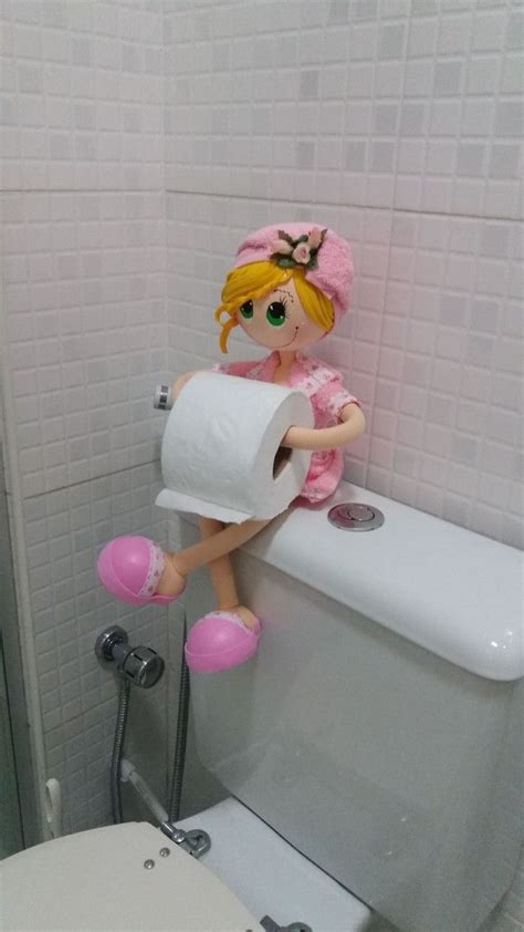 Boneca Porta Papel Higi Nico O Roup O Em Tecido Toalha Nas Cores