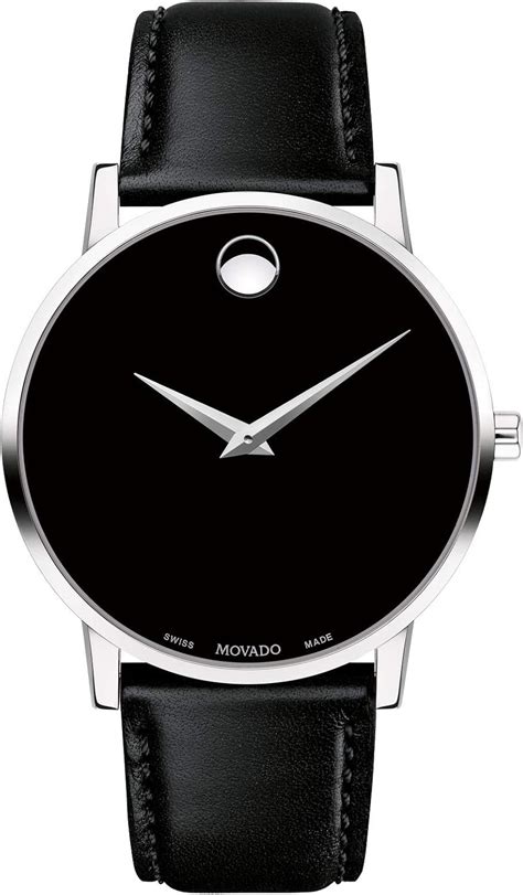 Movado Classic Museum Black Dial Leather Strap Men S Watch