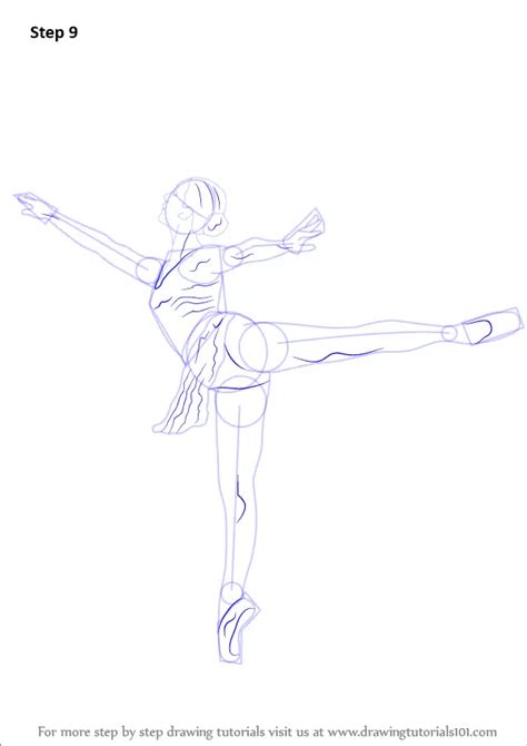 Learn How to Draw a Ballet Dancer (Ballet) Step by Step : Drawing Tutorials