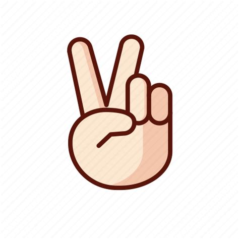 Gesture Hand Peace Sign Icon