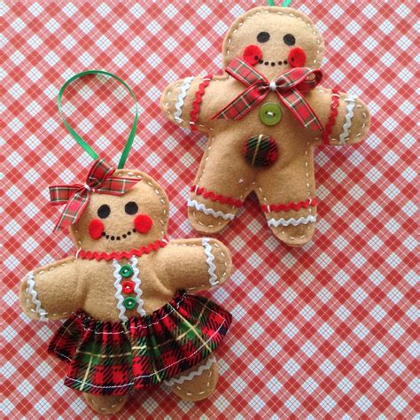 Christmas Gingerbread Ornaments Set Of 2 Gingerbread Xmas