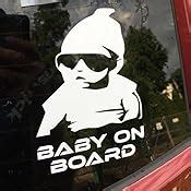 Amazon Decaltor Funny Car Window Laptop Vinyl Decal Baby On Board