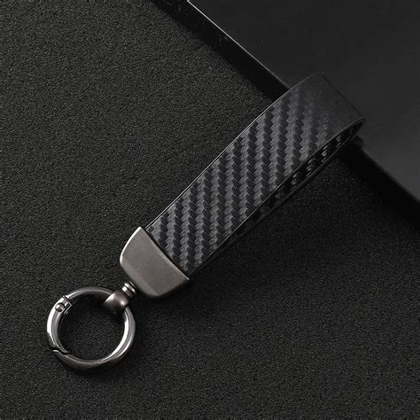 Luxury Carbon Fiber Car Logo Keychain Custom Auto Keyring Accessories