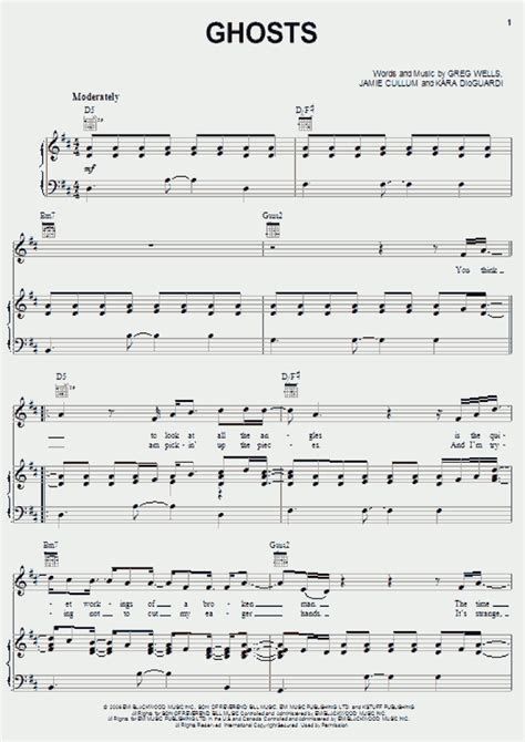 Ghosts Piano Sheet Music Onlinepianist