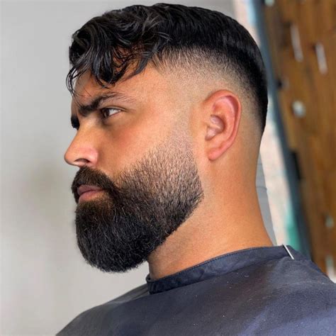 High Fade Haircut With Beard