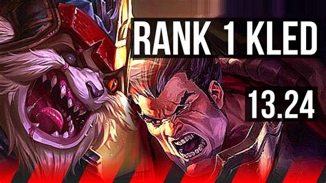 KLED Vs DARIUS TOP Rank 1 Kled 6 Solo Kills 8 2 11 500 Games