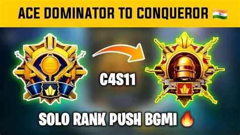 Ace Dominator To Conqueror Solo Rank Push Bgmi Youtube