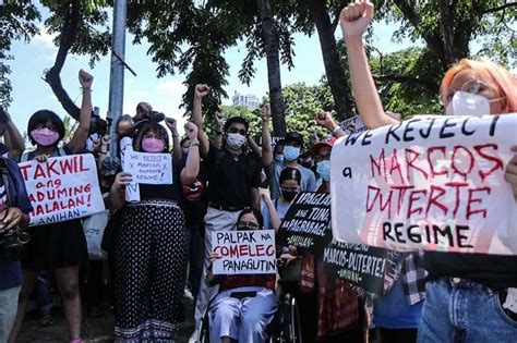 Protesters Decry Marcos Duterte Win Poll Related Anomalies