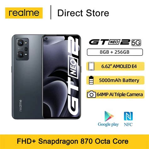 Realme Tel Fono Inteligente GT Neo 2 5G Rom Global Pantalla FHD De 6 62