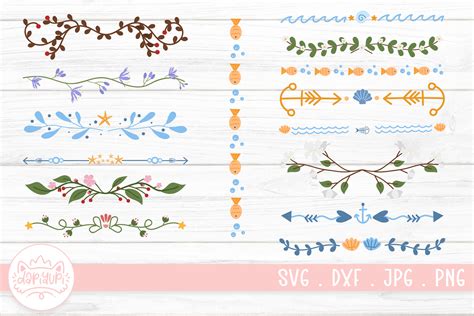 Cute Divider Border Clipart Svg Bundle Graphic By Dapiyupi · Creative