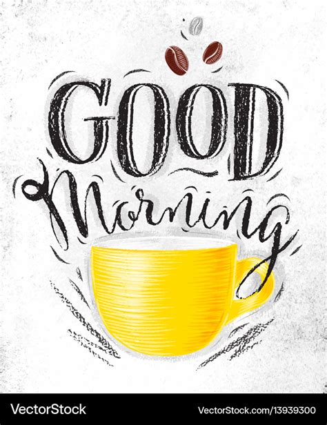 Poster good morning Royalty Free Vector Image - VectorStock