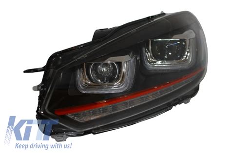 Headlights Suitable For VW Golf 6 VI 2008 2012 Golf 7 3D LED DRL U