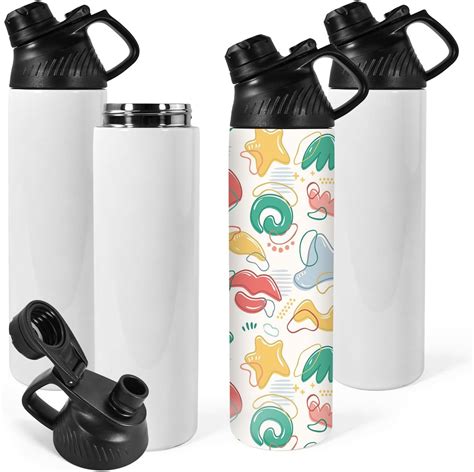 Amazon AGH 20 Oz Sublimation Sports Water Bottle Blanks With Straw