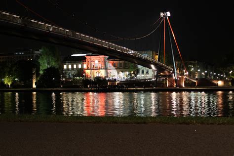 Banco De Imagens Agua Luz Arquitetura Ponte Noite Cruzando Rio