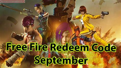 Free Fire Redeem Code September 2024 FF Redemption Reward Ff Garena